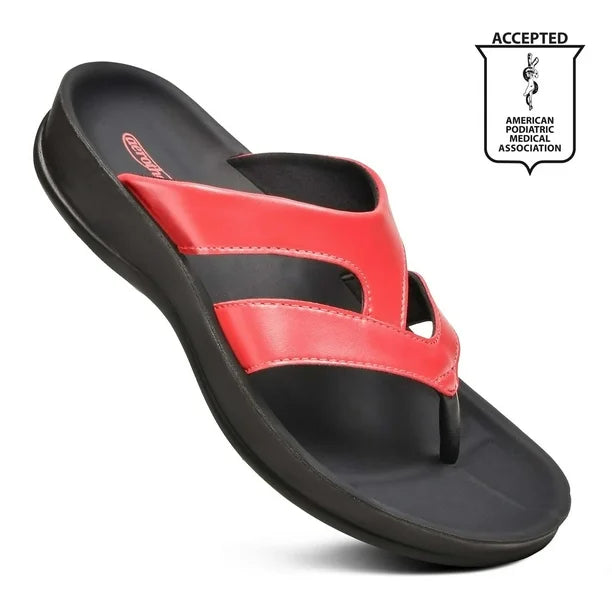 Aerothotic - Raido Women’S Strappy Sandals, Red